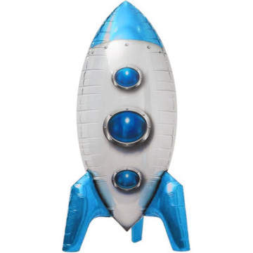 Шар (81 см) Фигура, 3D Ракета, Синий